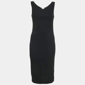 Pre Owned Max Mara Black Jersey Sleeveless Short Dress M