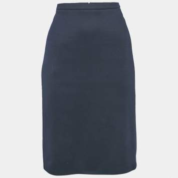 Max Mara Navy Blue Knit Pencil Skirt M