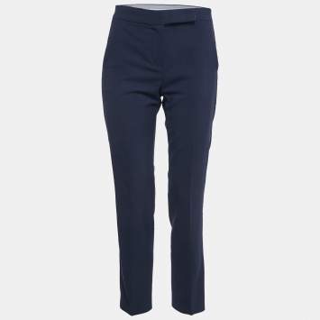 Max Mara Navy Blue Wool Tailored Pants S