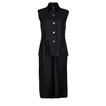 Pre Owned Max Mara Black Sleeveless Jacket and Dress Set M