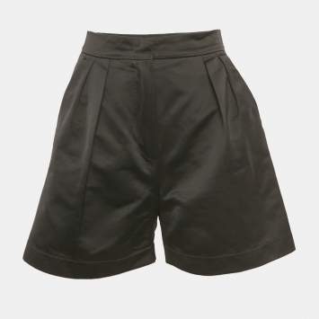 Pre Owned Max Mara Black Satin Shorts S