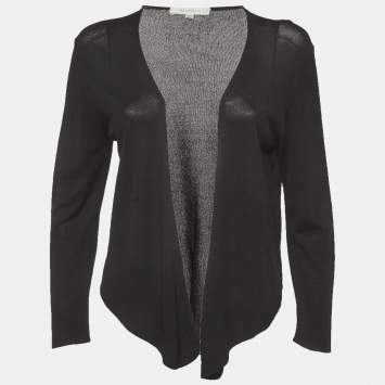 مملوكة مسبقًا كارديجان مكس مفتوح من الأمام أسود مقاس متوسط