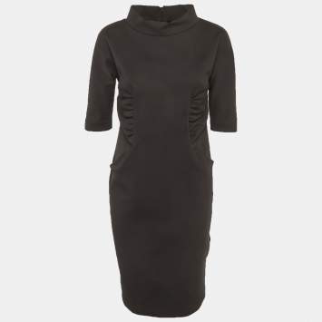 Pre Owned Max Mara Black Gabardine Short Dress M