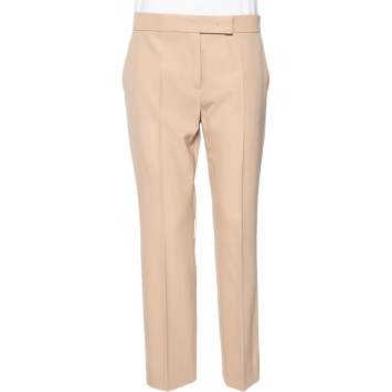 Pre Owned Max Mara Beige Wool Formal Pants M