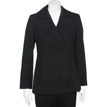 Pre Owned Max Mara Black Wool Blazer S