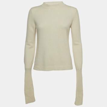 Pre Owned Max Mara White Knit Sweater M