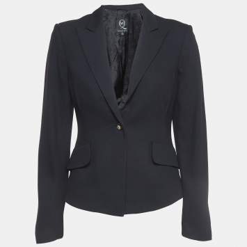 Pre Owned McQ by Alexander McQueen Black Crepe Blazer S