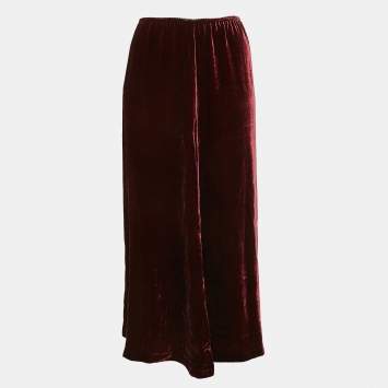 McQ by Alexander McQueen Burgundy Velvet Maxi Skirt M