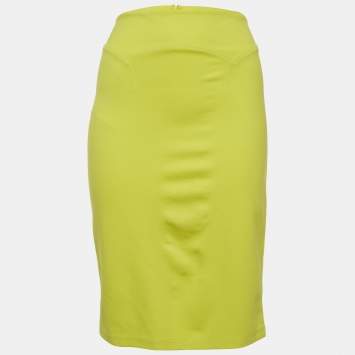 مملوكة مسبقًا تنورة ميني جيرسي نيون أخضر إم سي كيو باي ألكساندر ماكوين مقاس كبير جدا (إكسترا لارج)