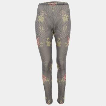 Pre Owned بنطلون فيزون أم سي كيو باي أليكسندر ماكوين بطبعة هوندستوث أسود كبير