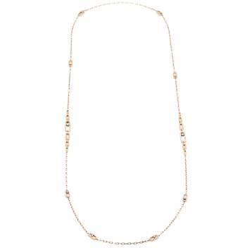 Pre Owned Messika Move Uno Diamond 18K Rose Gold Long Necklace  