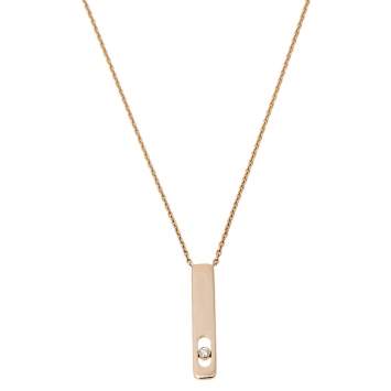 Pre Owned Messika My First Diamond 18K Rose Gold Pendant Necklace