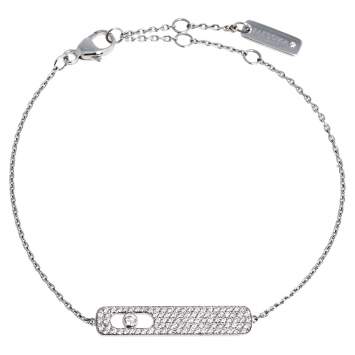 Pre Owned Messika My First Diamond Pave 18K White Gold Bracelet