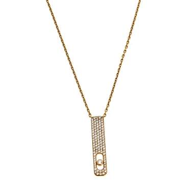 Pre Owned Messika My First Diamond Pave 18K Rose Gold Pendant Necklace