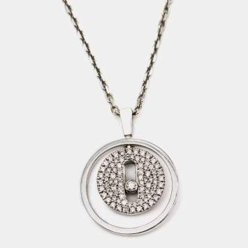 Pre Owned Messika Lucky Move Diamond 18k White Gold Necklace