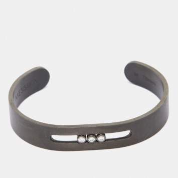 Pre Owned Messika Move Diamonds Titanium Open Cuff Bracelet M