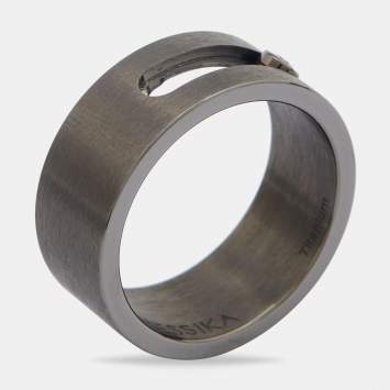 Pre Owned Messika Move Diamond Titanium Ring Size 66