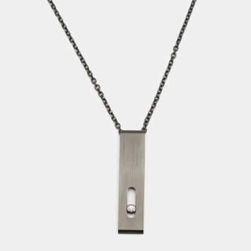 Pre Owned Messika Move Diamond Titanium Pendant Necklace