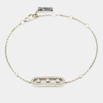 Pre Owned Messika Baby Move Diamonds 18k White Gold Bracelet