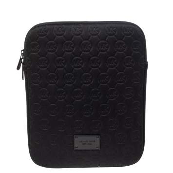 Pre Owned Michael Kors Black Neoprene Zipper iPad Tablet Case