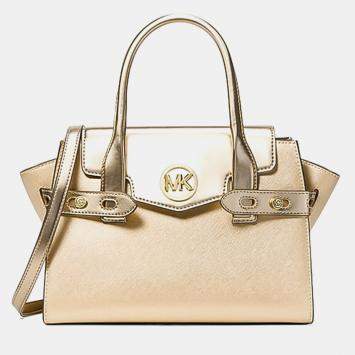 مملوكة مسبقًا Michael Kors Gold Leather Tote Bag