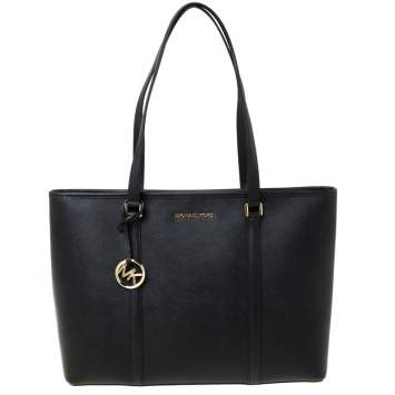 Pre Owned Michael Kors Black Leather Sady Tote 