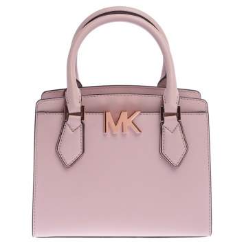 Pre Owned Michael Kors Blush Pink Leather Medium Mott Tote