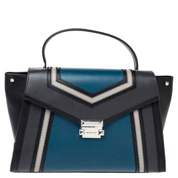 Pre Owned Michael Kors Tri Color Leather Whitney Top Handle Bag
