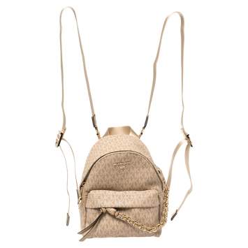 Pre Owned Michael Kors Signature Canvas Slater Convertible Backpack