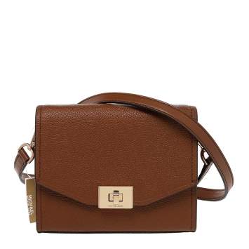 Pre Owned Michael Kors Brown Leather XS Cassie Crossbody Bag