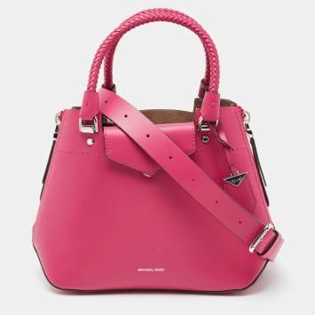 Pre Owned Michael Kors Deep Fuchsia Leather Medium Blakely Satchel