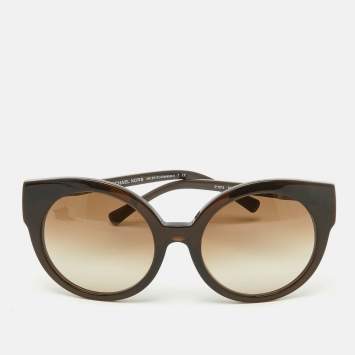 Pre Owned Michael Kors Dark Brown Gradient 311613 Adelaide Frame Cat Eye Sunglasses