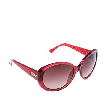 Pre Owned Michael Kors Red / Brown Gradient M2846S Carolina Oversized Sunglasses
