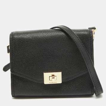 Pre Owned Michael Kors Black Leather XS Cassie Crossbody Bag