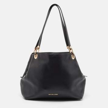 مملوكة مسبقًا Michael Kors Black Leather Large Raven Shoulder Bag