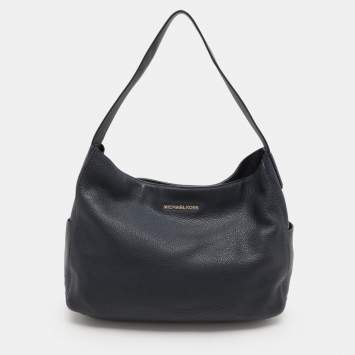 Pre Owned Michael Kors Navy Blue Leather Ashbury Hobo