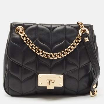 مملوكة مسبقًا Michael Kors Black Quilted Leather Large Peyton Shoulder Bag