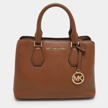 Pre Owned Michael Kors Brown Leather Camille Satchel