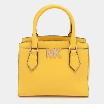 Michael Kors Yellow Leather Medium Mott Tote