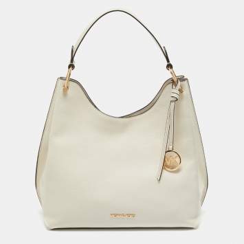 Pre Owned Michael Kors Off White Leather Large Joan Shoulder Bag