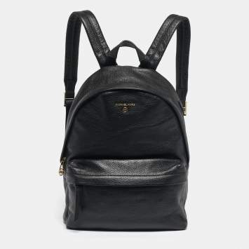Pre Owned Michael Kors Black Leather Large Slater Backpack