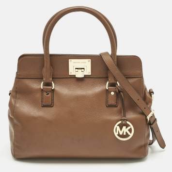 Pre Owned Michael Kors Brown Leather Astrid Tote