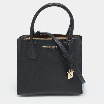 مملوكة مسبقًا Michael Kors Black Leather Small Mercer Tote