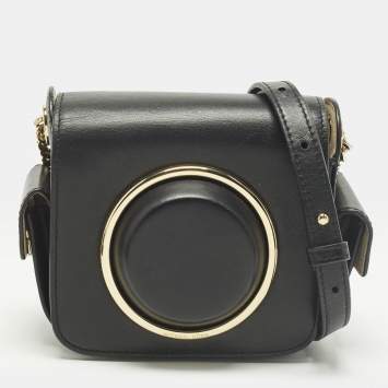 Pre Owned Michael Kors Scout Black Leather Camera Bag
