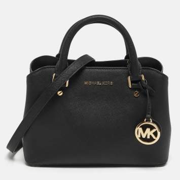 مملوكة مسبقًا Michael Kors Savannah Black Leather Satchel