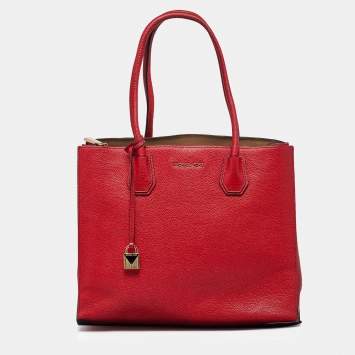 مملوكة مسبقًا Michael Kors Mercer Red Leather Tote