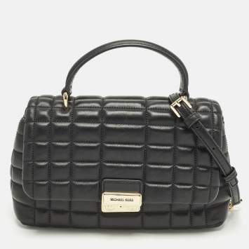 Pre Owned Michael Kors Tribeca Black Quilted Leather Shoulder Bag
