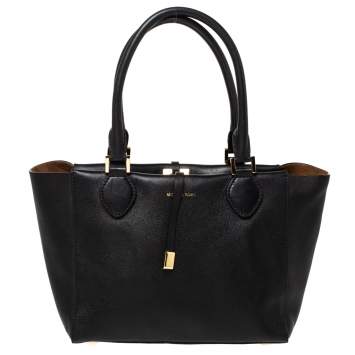 Pre Owned Michael Kors Black Leather Miranda Tote