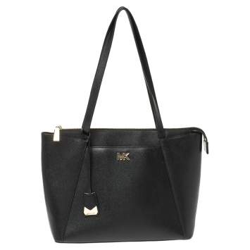 Pre Owned Michael Kors Black Leather Maddie Tote