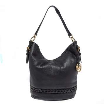 Pre Owned Michael Michael Kors Black Leather Hobo
